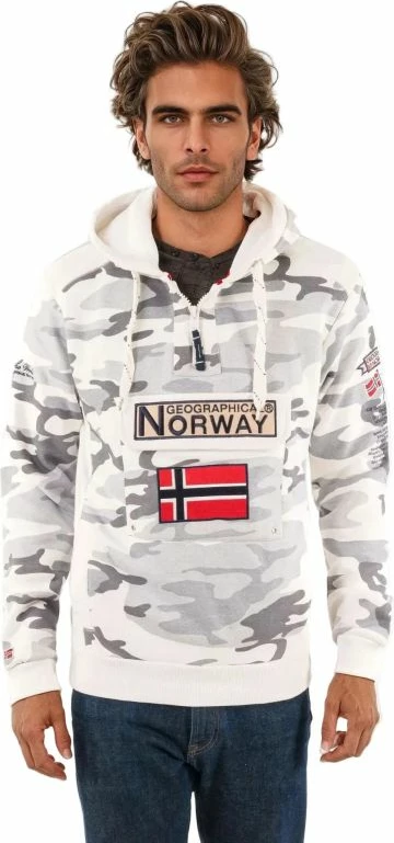 Duks për meshkuj Geographical Norway GYMCLASS MEN CAMO 100, gri ushtarake
