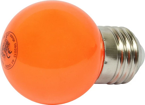 Llambë LED Synergy21 G45 E27, 1W, portokalli