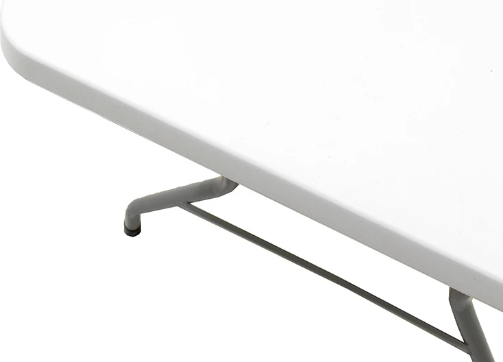 Tavolinë palosëse komerciale për kamping, ngjyrë granit e bardhë, Aprilia, 183x76x74cm