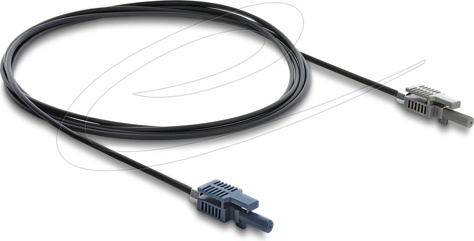Kabllo fibër optike DeLOCK HFBR 4503/4513, ST-ST, 2 m, multi-mode, e zezë/gri