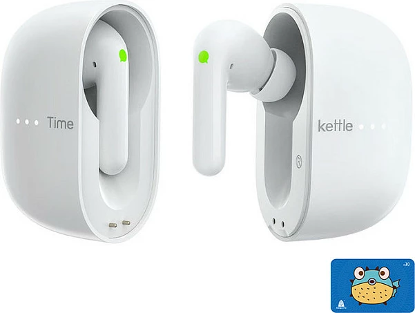 Kufje përkthyese Timekettle M3, Bluetooth 5.2, me kuti karikimi, IPX4, të bardha