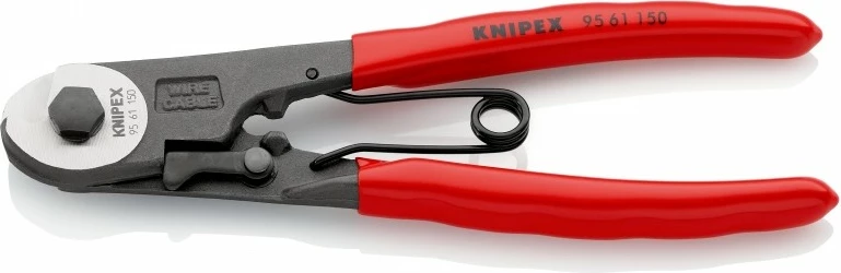 Prerës kabllosh Knipex 95 61 150, 150mm, dorezë plastike, ngjyrë e kuqe
