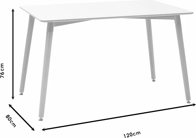 Tavolinë me karrige Cuba-Caron A set prej 5 copash MDF dhe pp, ngjyrë e zezë-natyrale, 120x70x76cm