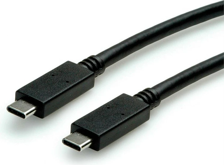 Kabllo USB-C ROLINE USB 3.2 Gen 2, 1 m, PD 100W (20V/5A), e zezë