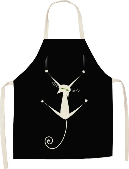 Përparëse gatimi, me mace, e zezë P3