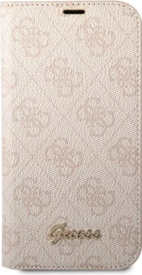 Mbështjellës Guess Bookcase 4G Vintage Gold Logo për iPhone 14 Pro Max 6.7", Rozë