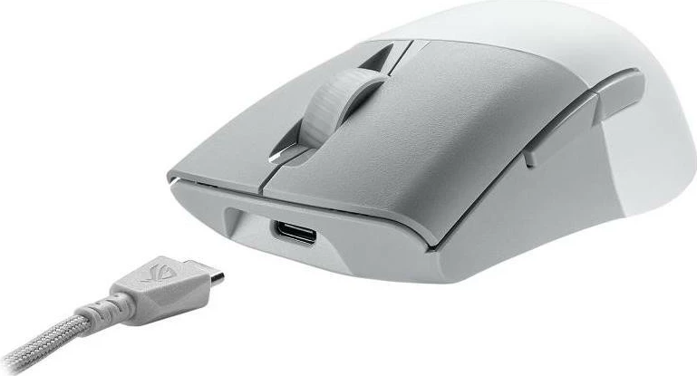 Maus Asus ROG Keris Wireless AimPoint, RGB, i bardhë