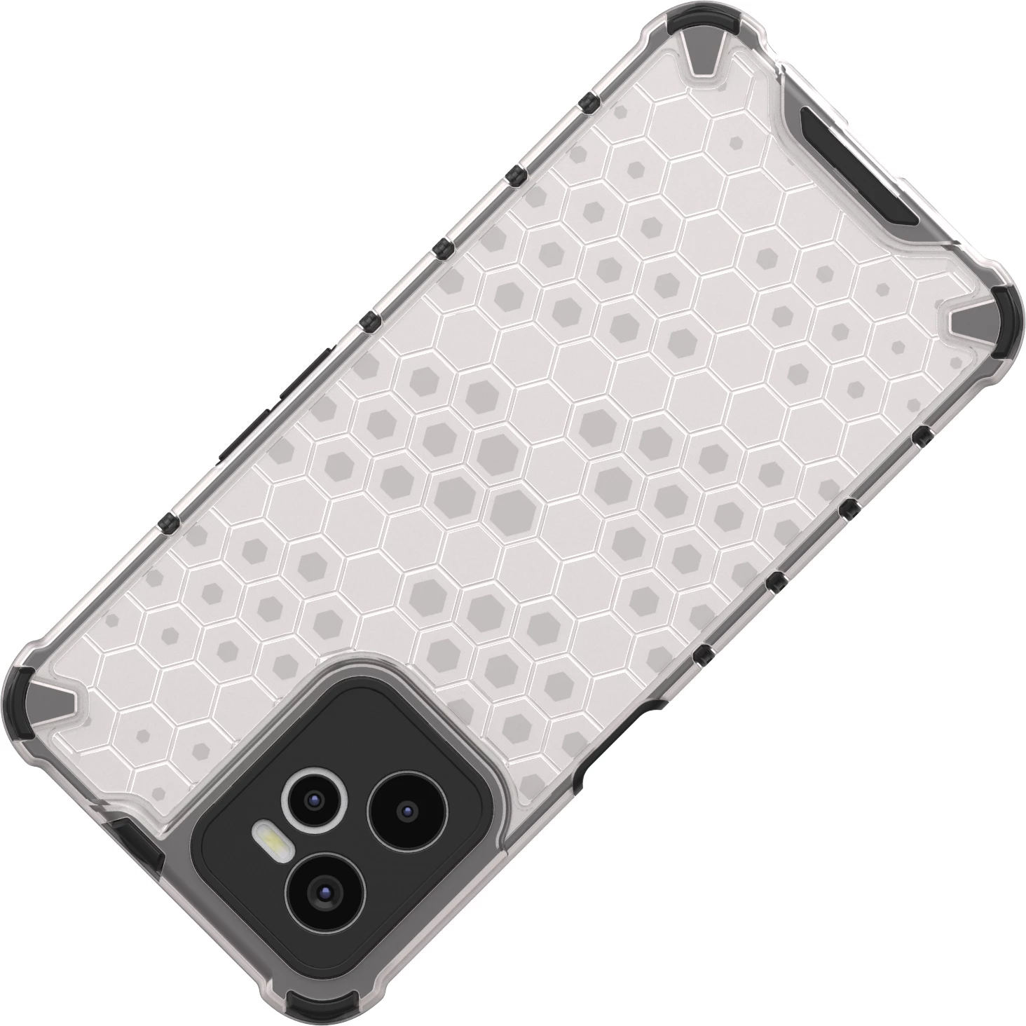 Mbështjellës Hurtel Honeycomb për Realme C35, Transparent