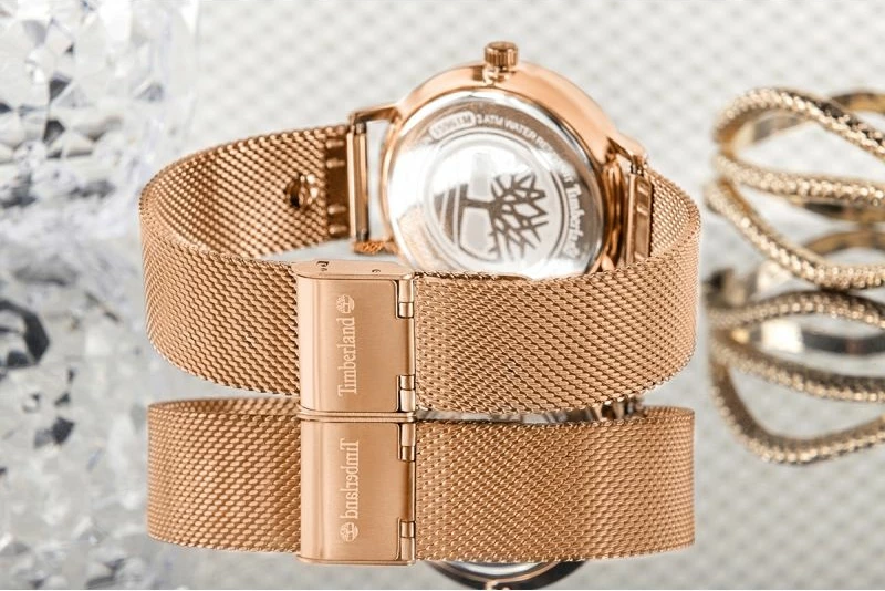 Orë dore femrash Timberland Esmond TBL.15961MYR32MM, rozë gold, set me çantë