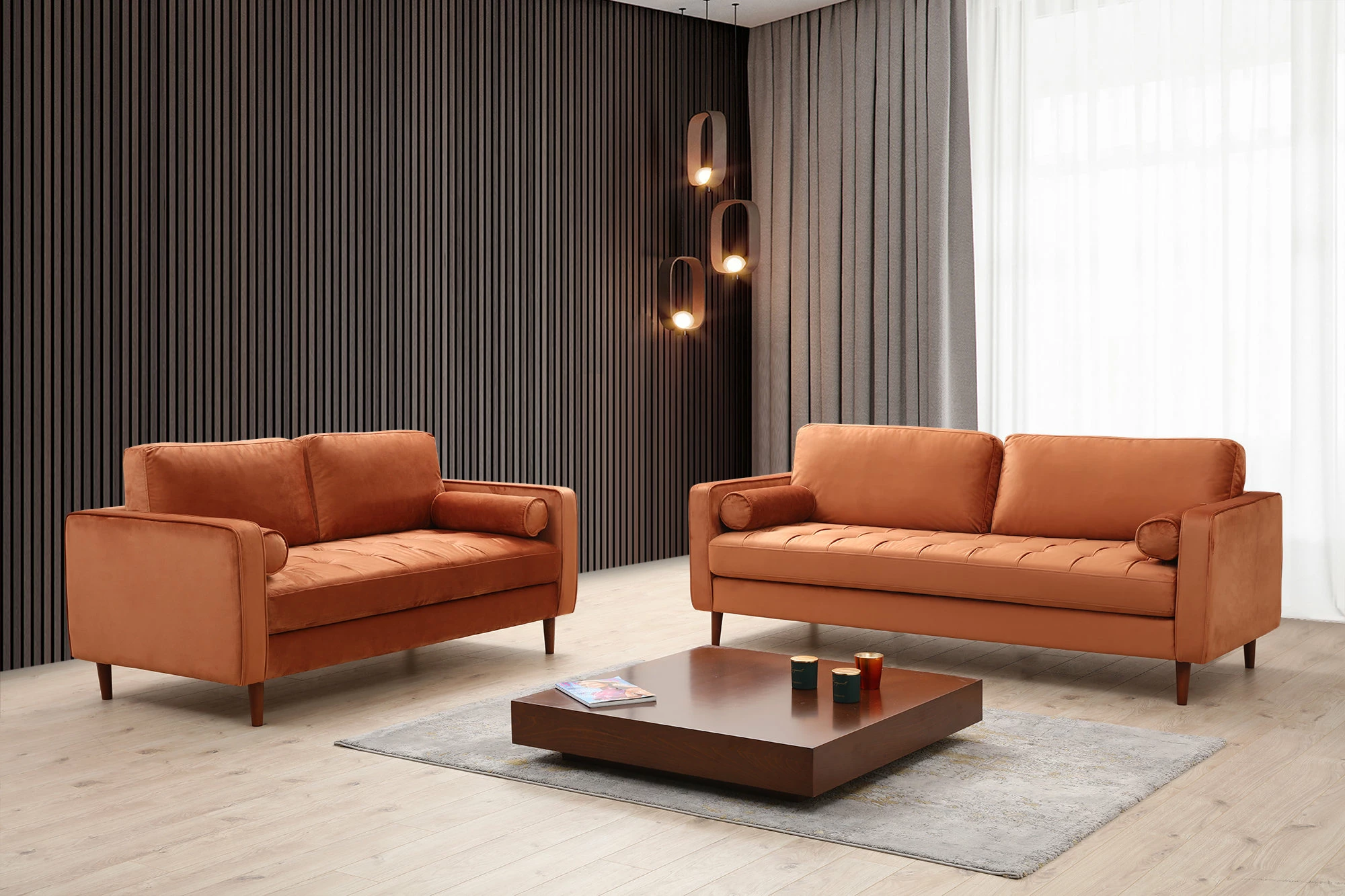 Divan treshe Atelier del Sofa, Rome, portokalli