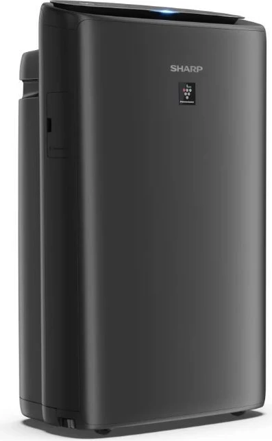 Pastrues ajri me lagështim, Sharp UA-KIN42E-H, për dhoma deri 28 m², depozitë 2.7 L, Plasmacluster Ion 25000, i zi