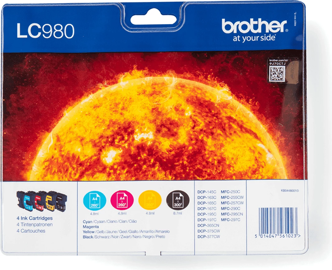Kaseta boje Brother LC-980VALBP multipack 4 copë CMYK në blister
