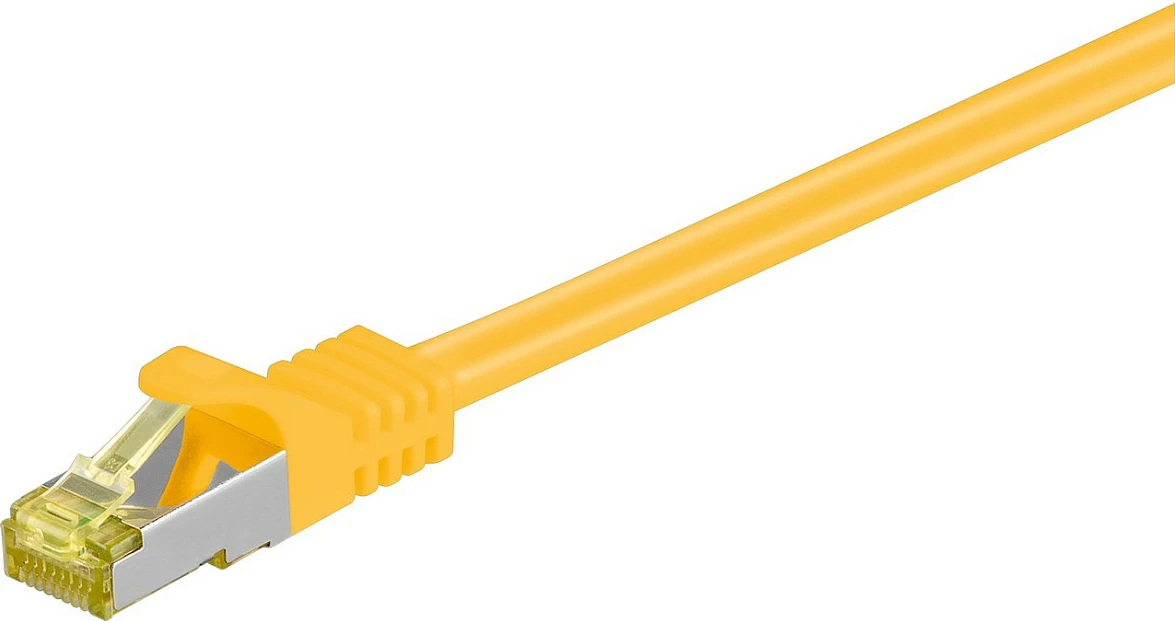 Kabllo rrjeti Goobay RJ-45 Cat 6a S/FTP, 2 m, 500 MHz, e verdhë
