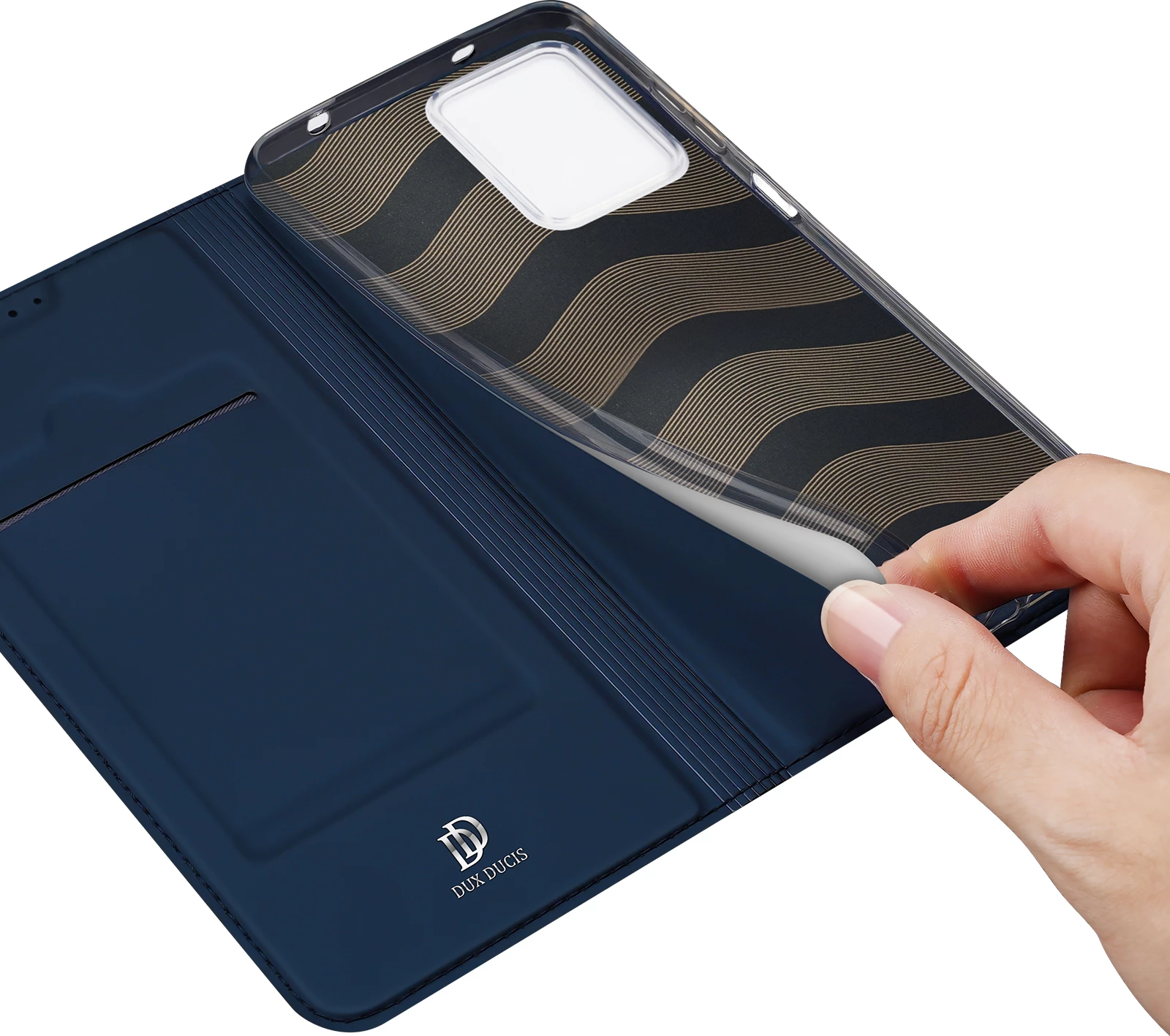 Mbështjellës Dux Ducis Skin Pro për Xiaomi Redmi Note 12, me kapak, portofol dhe qëndrim, Kaltër