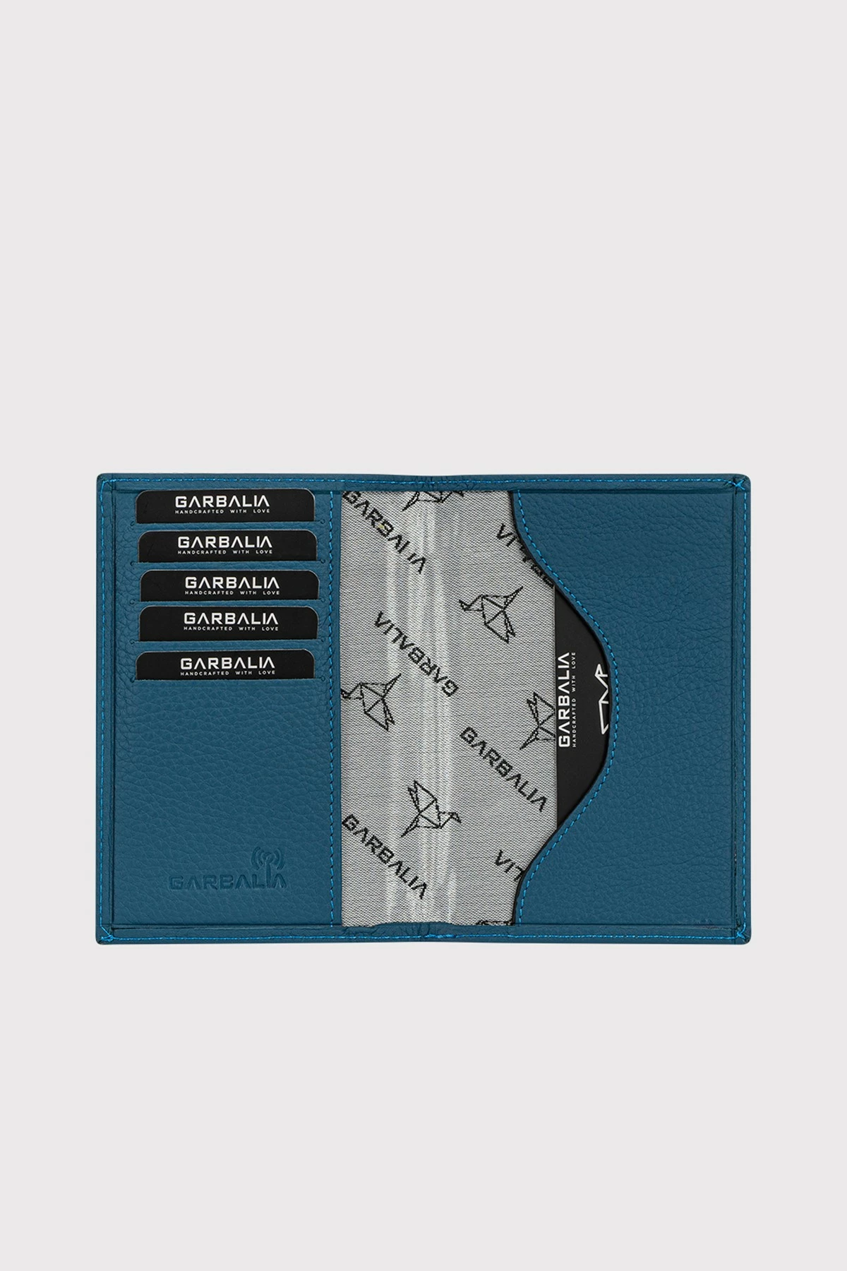 Portofol unisex, lëkurë natyrale, ngjyrë blu petrol, Zoozie Bags