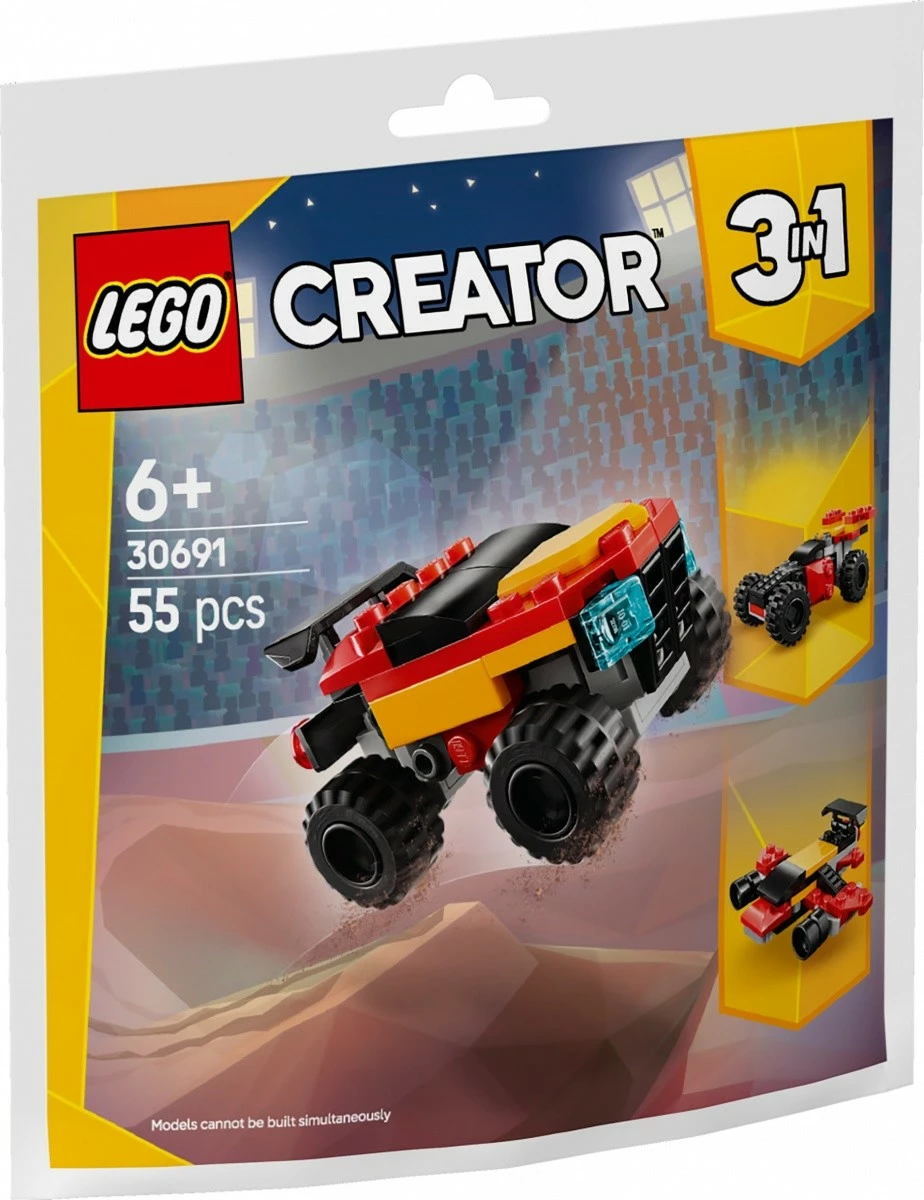 Set LEGO Creator 30691, 55 pjesë, monster truck i vogël, 3-në-1