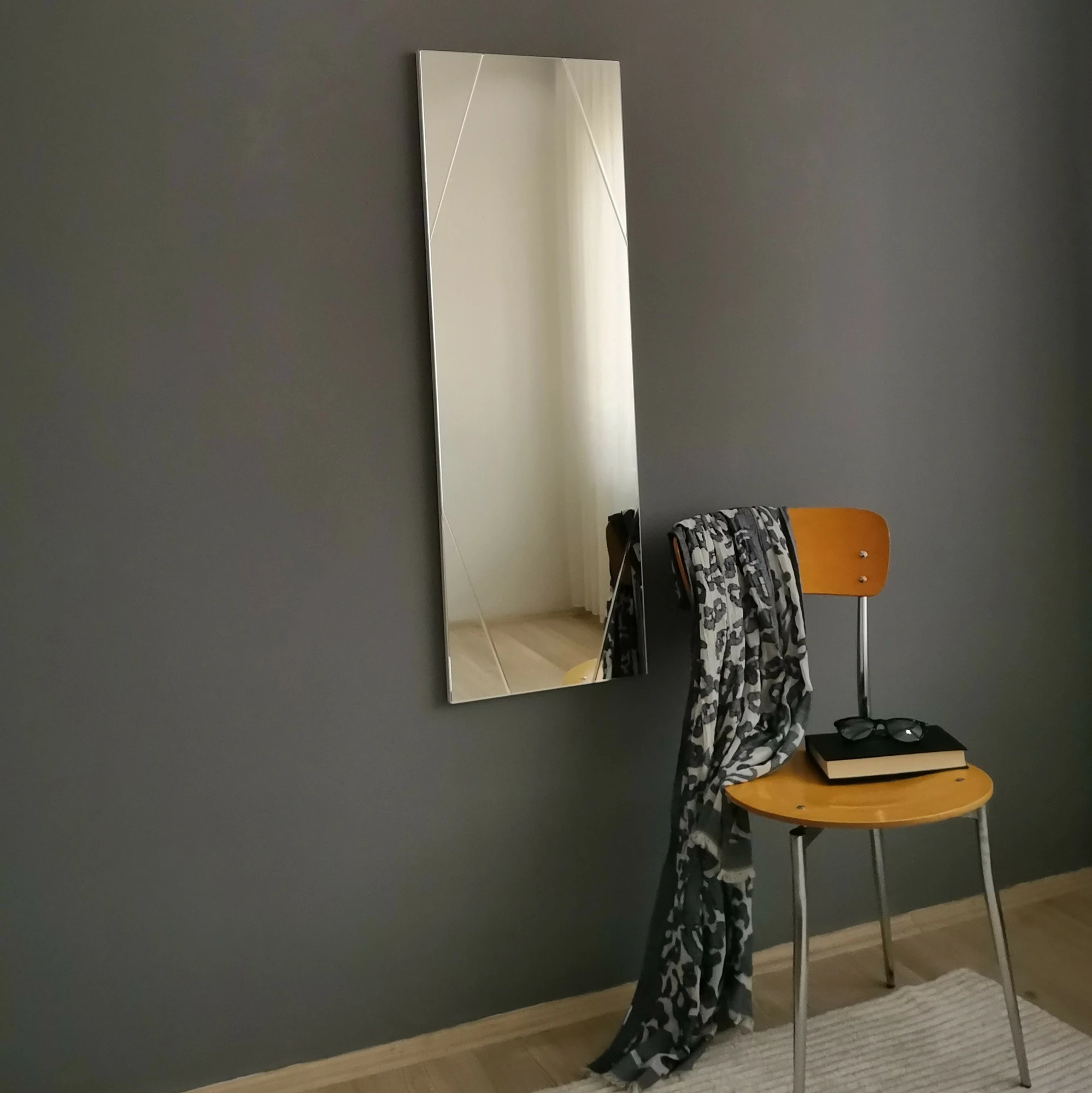 Pasqyrë Hanah Home, A320D, ngjyrë argjendi, 35x105cm