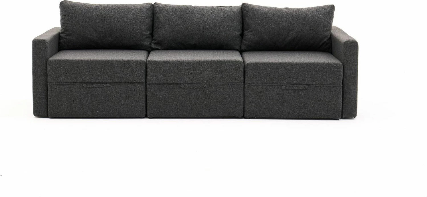 Divan-krevat 3 vendesh, Atelier del Sofa, Saros, ngjyrë antracit