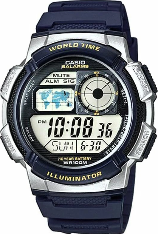 Orë dore për meshkuj Casio, navy blue