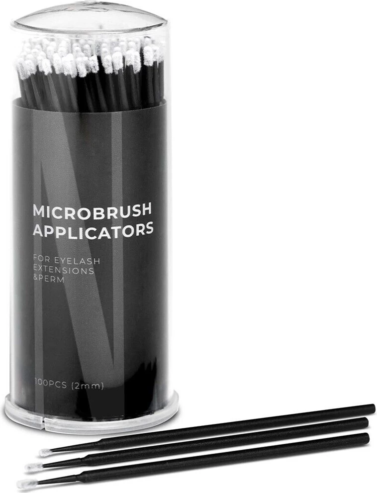 Aplikatorë për qerpikë Nanolash Microbrush 2mm për femra 100 copë