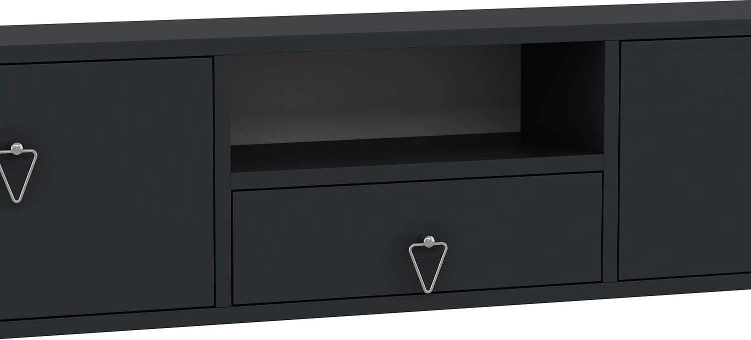 Komodë për TV Skye Decor, 1303-DROP-1, antracit, argjend