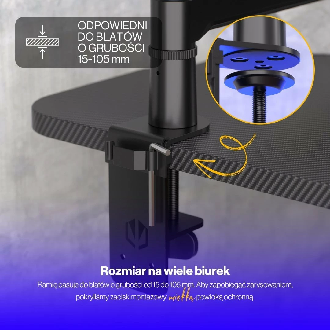 Krah boom për mikrofon Endorfy Broadcast Low Profile Boom Arm EY0A009, i zi, set