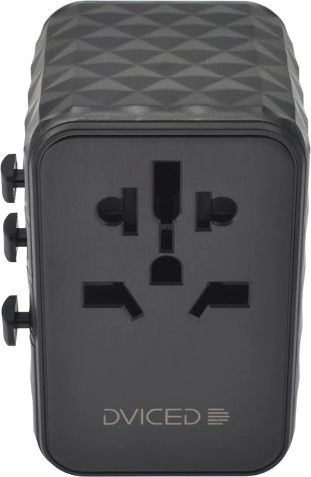 Dviced Universal travel adapter 65W GaN - Black