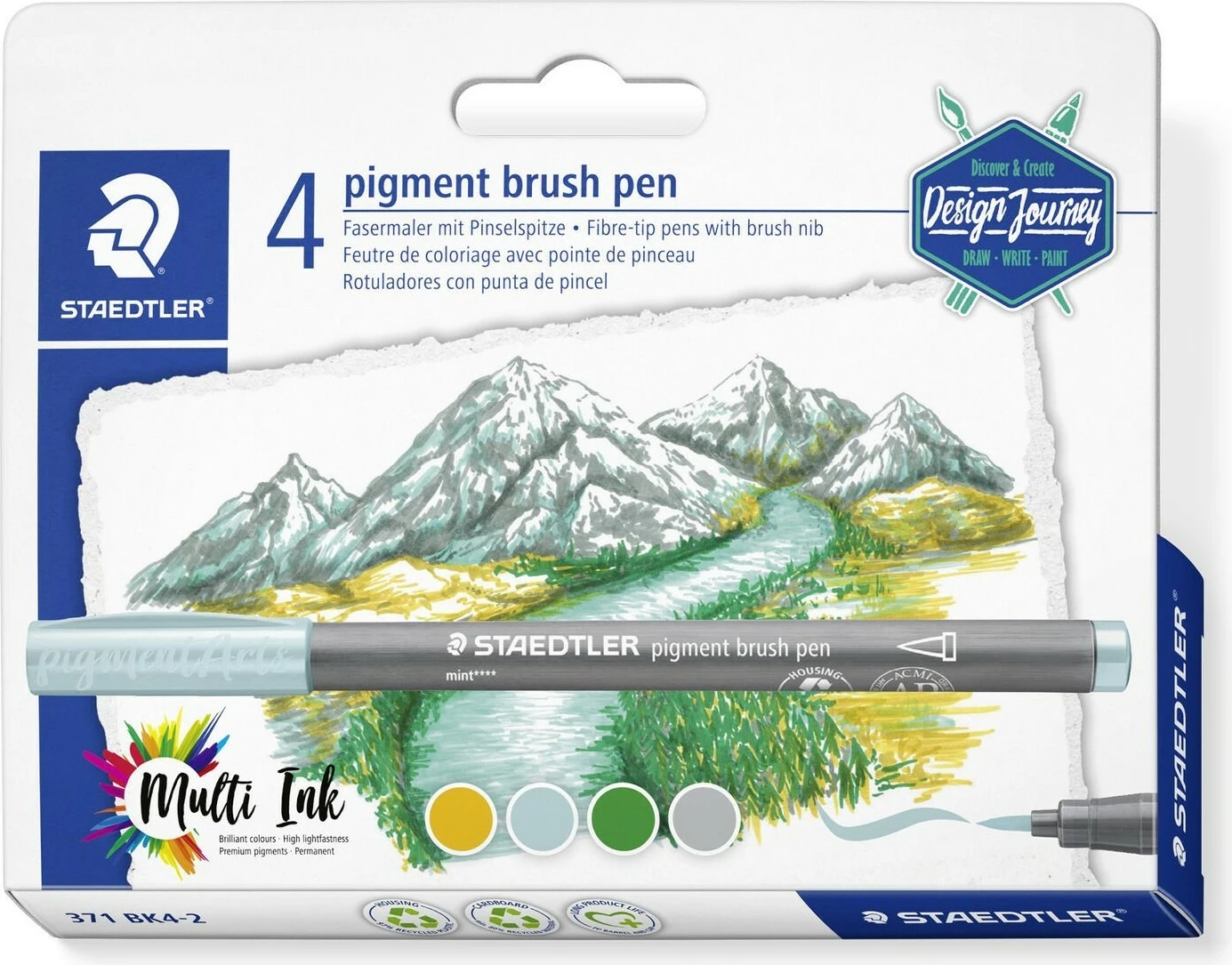 Set lapsa me ngjyra STAEDTLER Design Journey Lake Colors 4 copë