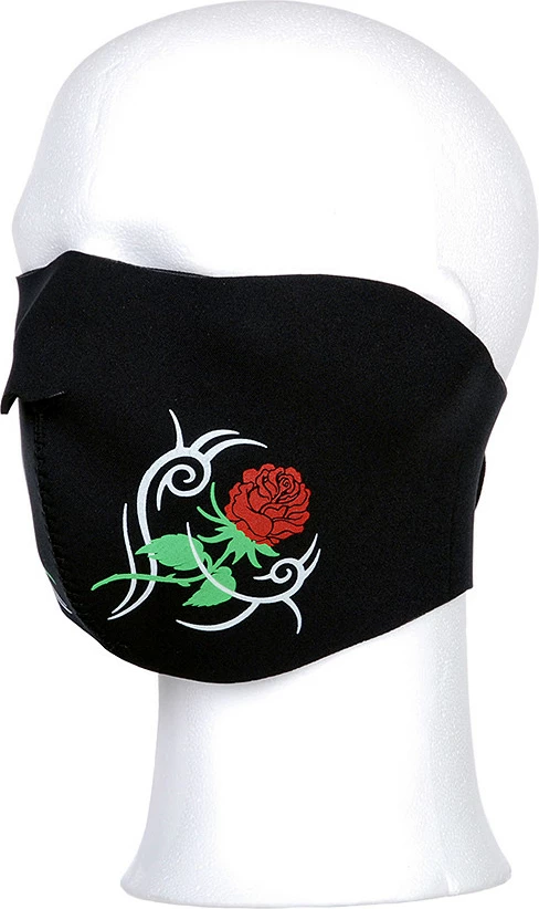 Maskë 101 INC Biker mask half face roses
