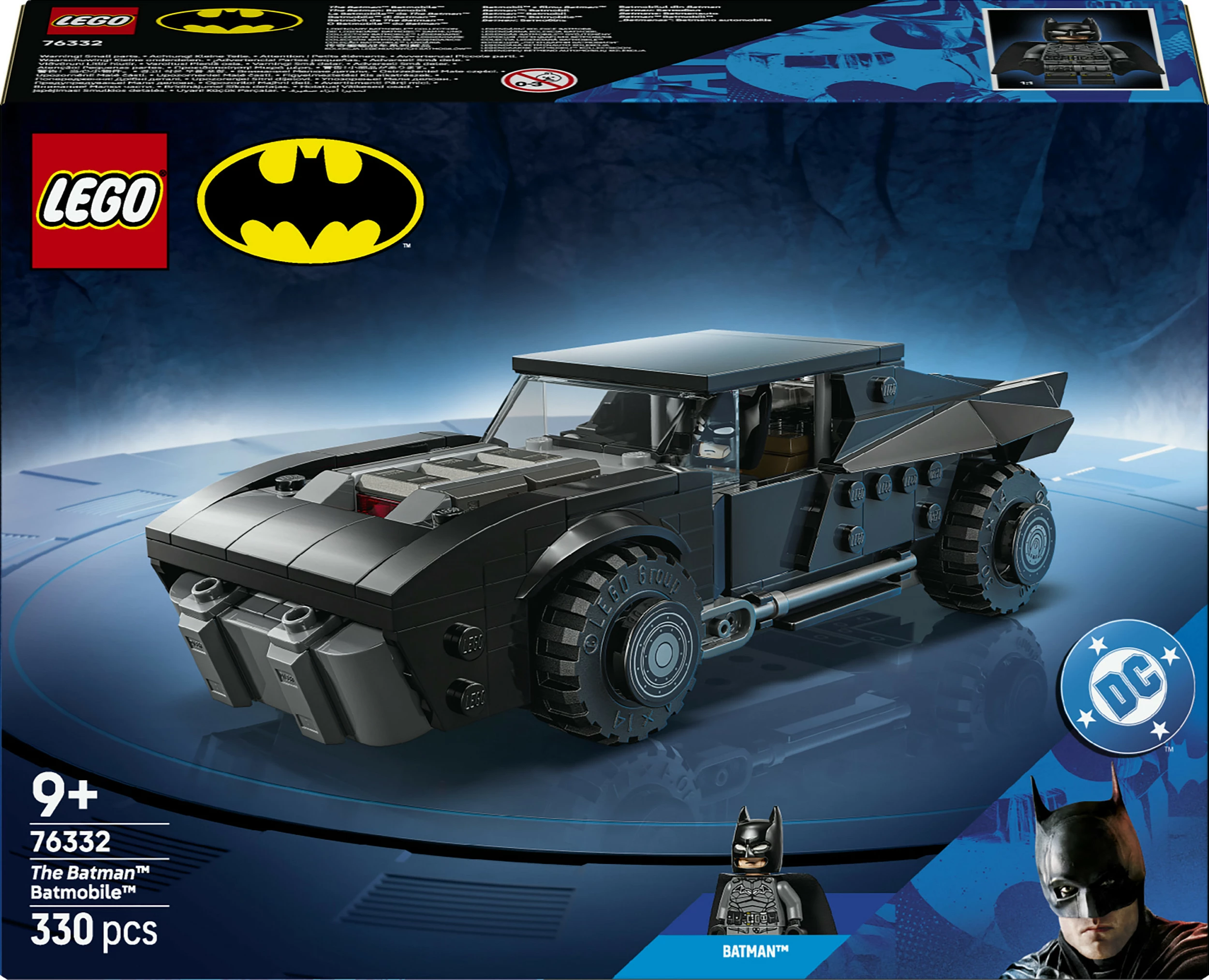 Set ndërtimi LEGO DC Super Heroes 76332 The Batman Batmobil, 330 copë, 9+ vjeç, shumëngjyrësh