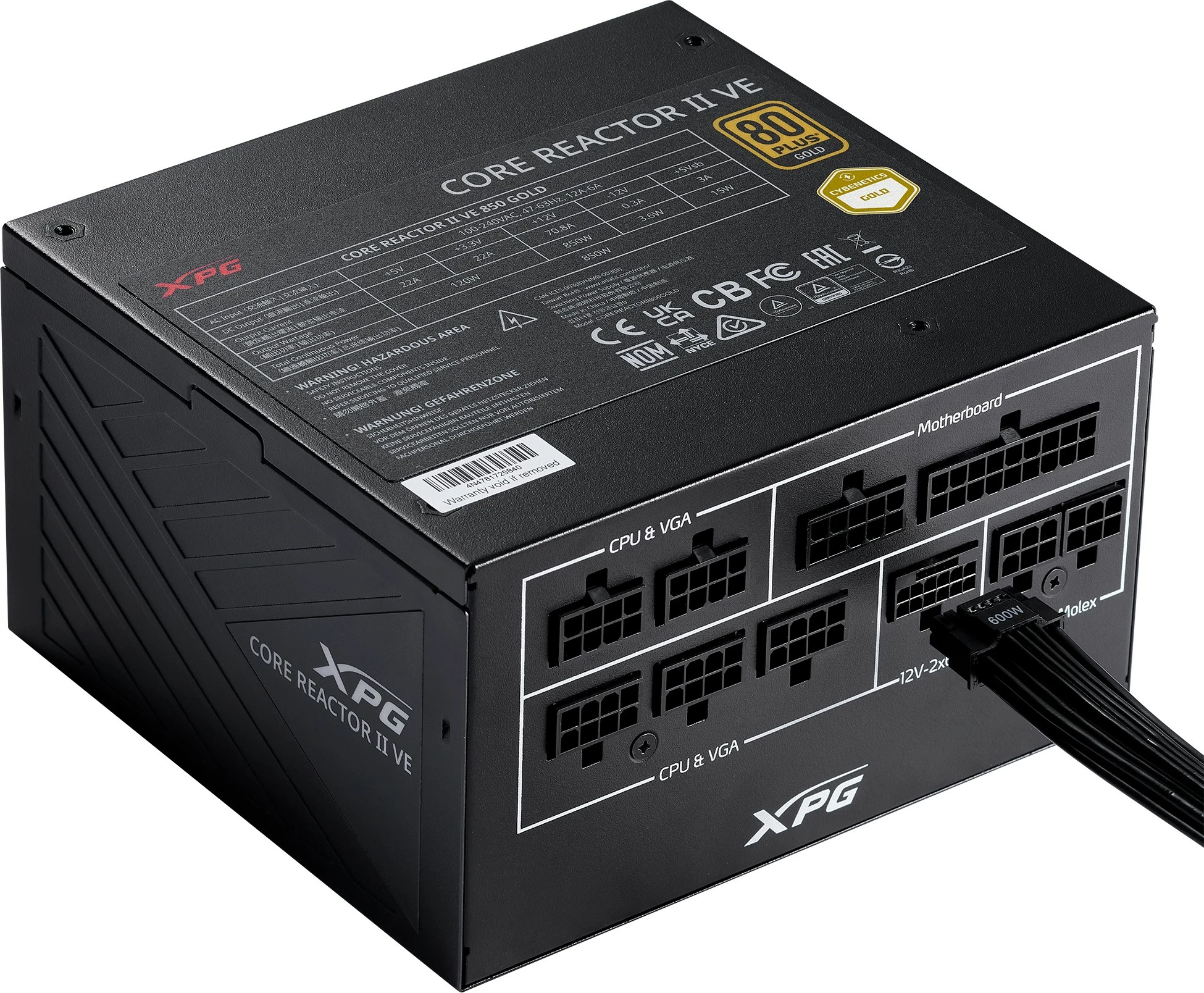 Furnizues energjie XPG CORE REACTOR II VE 850W, 80+ Gold, ATX3.1, i zi