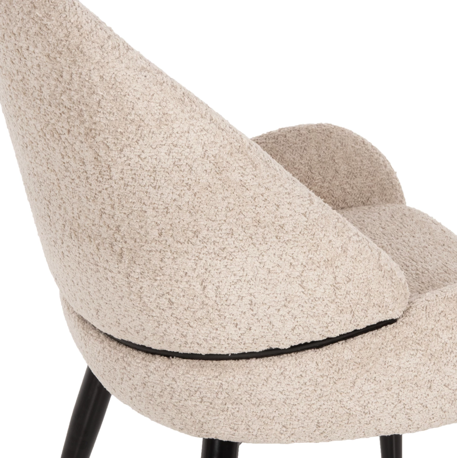 Tavolinë me karrige, 7 pjesë, FH21046, sipërfaqe qeramike, 6 karrige ngjyrë ecru