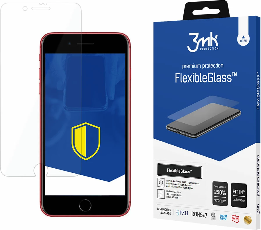 Xham mbrojtës hibrid për ekran, 3mk Protection FlexibleGlass, për iPhone 8 Plus