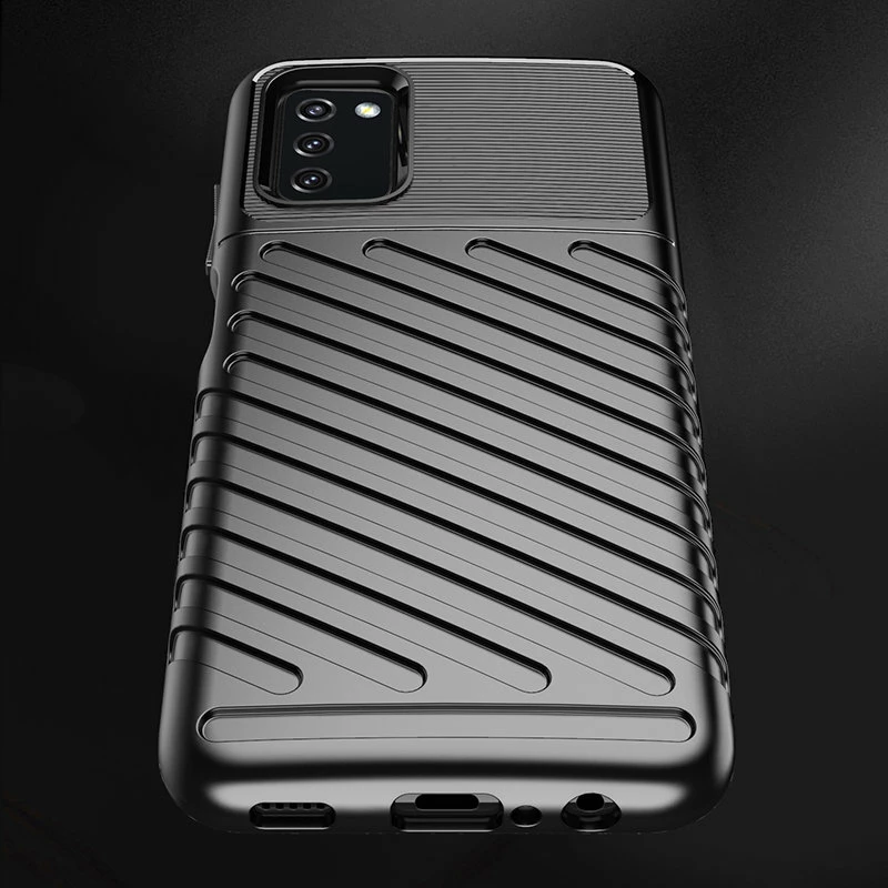 Mbështjellës Hurtel Thunder Case për Samsung Galaxy A03s, TPU, i zi