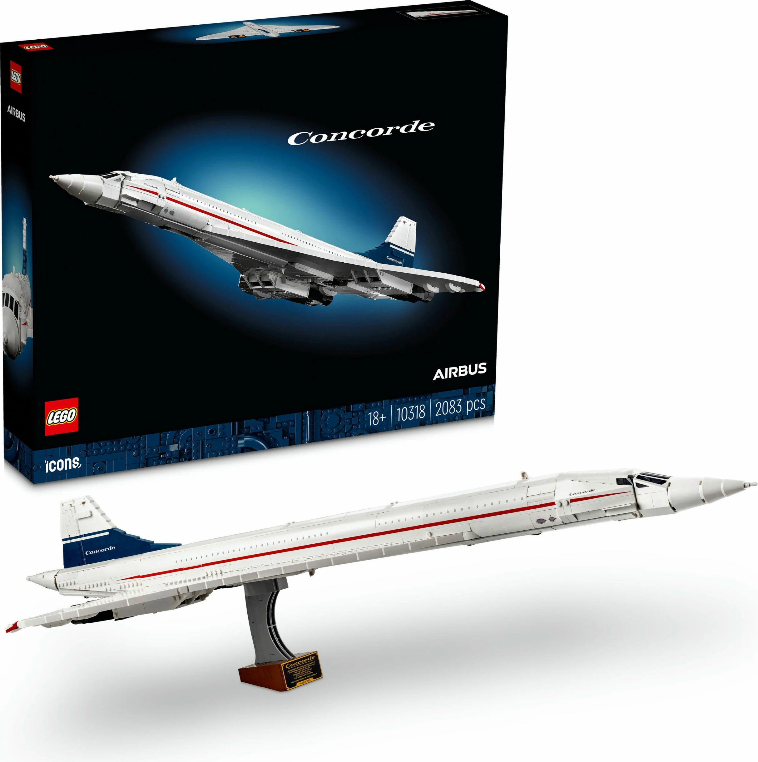 Set ndërtimi LEGO ICONS Concorde, 2083 pjesë, shumëngjyrësh
