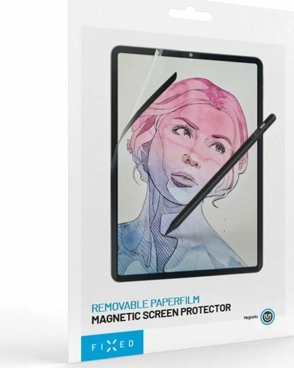 Film mbrojtës ekrani magnetik Fixed PaperFilm për iPad 10.9" (2022) / 11" (2025), transparent, me kuti transporti