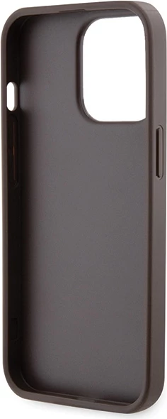 Mbështjellës Guess Crossbody 4G Metal Logo për iPhone 13 Pro/13, Kafe me rrip