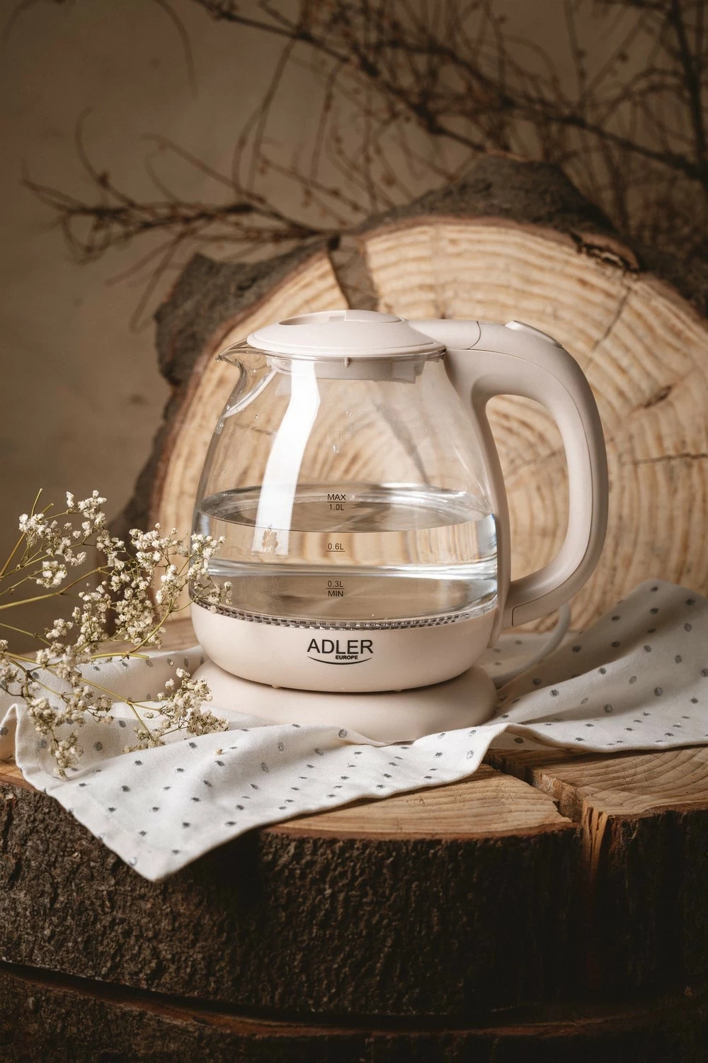 Çajnik Adler AD 1283, 1L, 1100W, bezhë