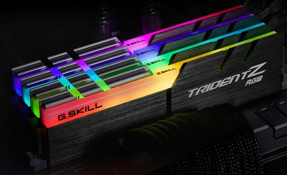 RAM Memorje G.Skill Trident Z RGB F4-3200C16D-32GTZRX 32GB DDR4 3200MHz CL16, e zezë, set 2x16GB