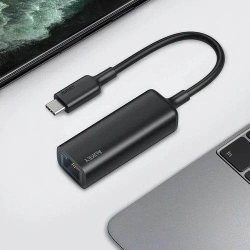 adapter rrjeti AUKEY CB-A30 USB-C në Gigabit Ethernet 1 Gb/s, USB 3.0 Type-C, LED tregues, kasë alumini
