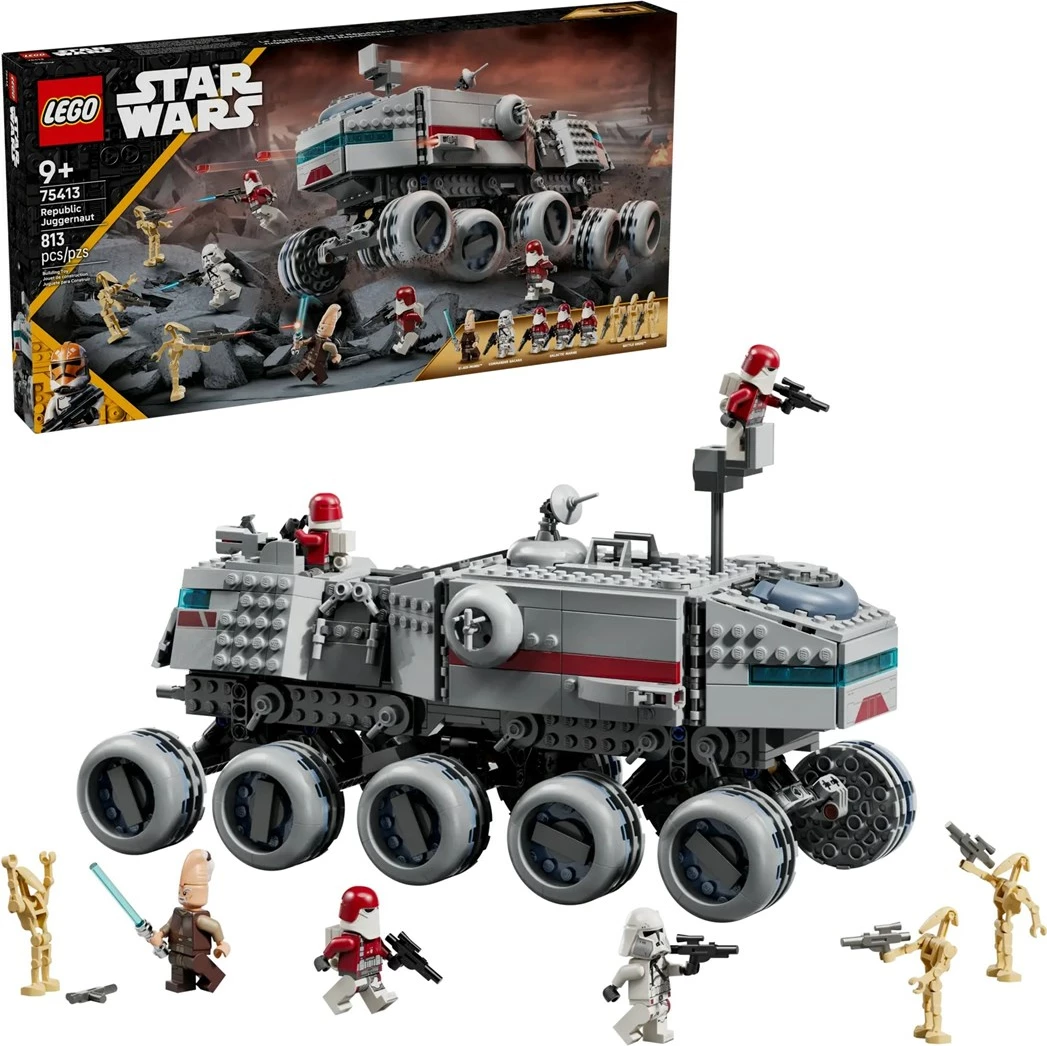 Set LEGO Star Wars Republic Juggernaut 75413 me 8 minifigura