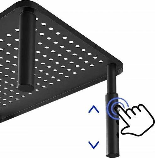 Mbajtëse monitori Maclean MC-947 13-32\" me rregullim lartësie 3 nivele, me sirtar, e zezë