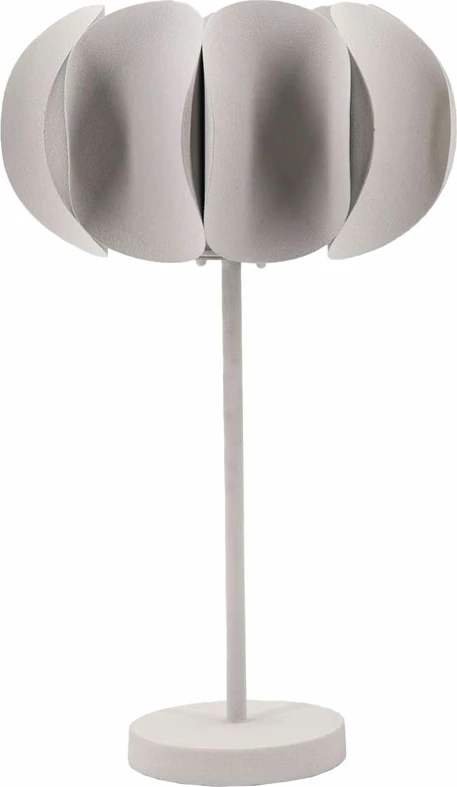 Llambë tavoline Fulvia, metal i bardhë, 37x37x62cm