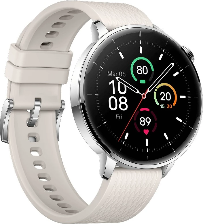 Smartwatch OnePlus Watch 3, 43mm, AMOLED, 60 orë bateri, Titanium, Bardhë