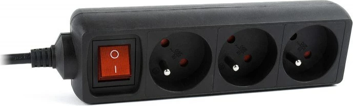 Kabllo vazhduese Gembird  EG-PSU3F-01, 230V, e zezë 