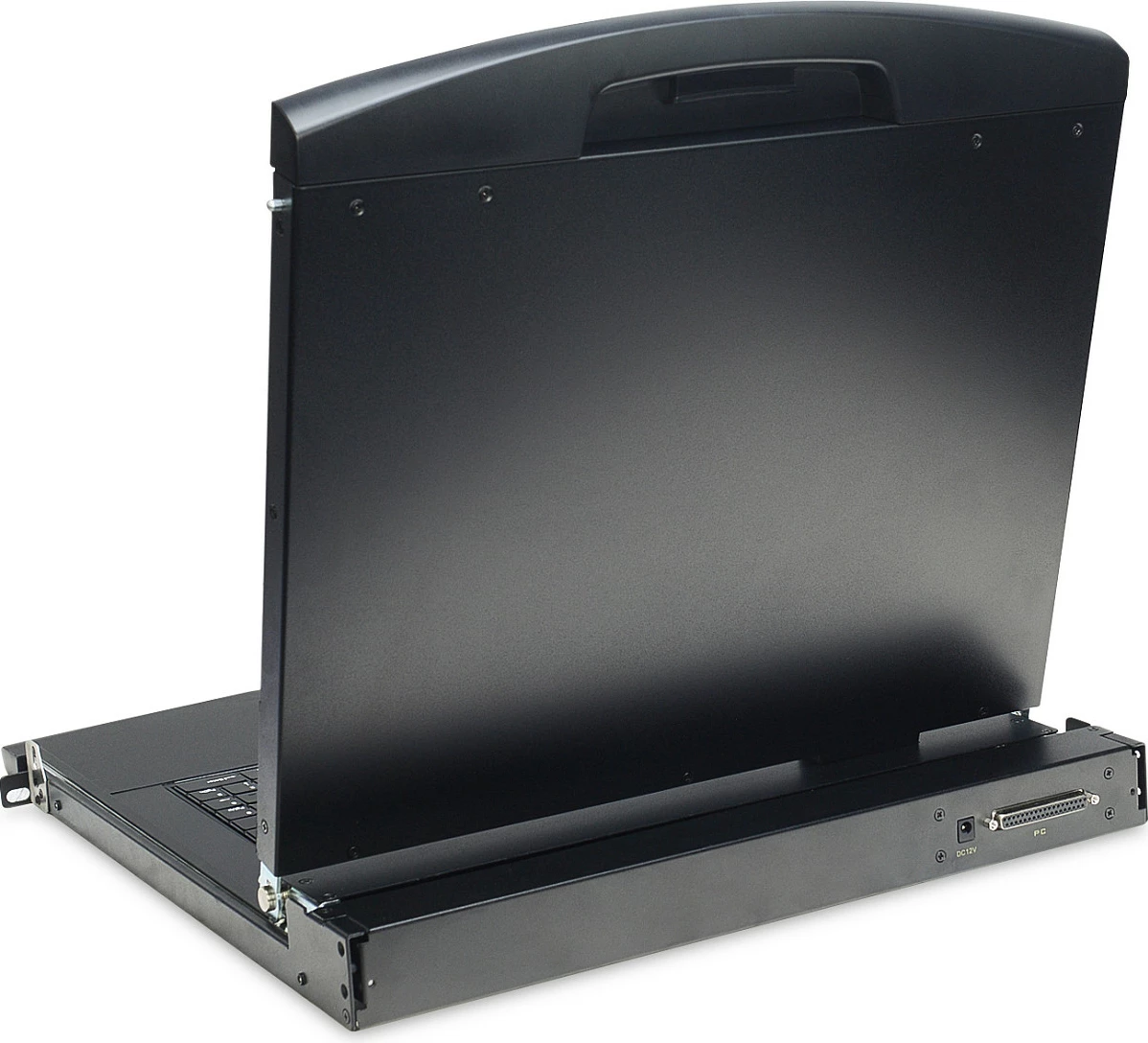 Konsolë rack Digitus 17" TFT, KVM 1-port, tastierë gjermanisht, touchpad, e zezë