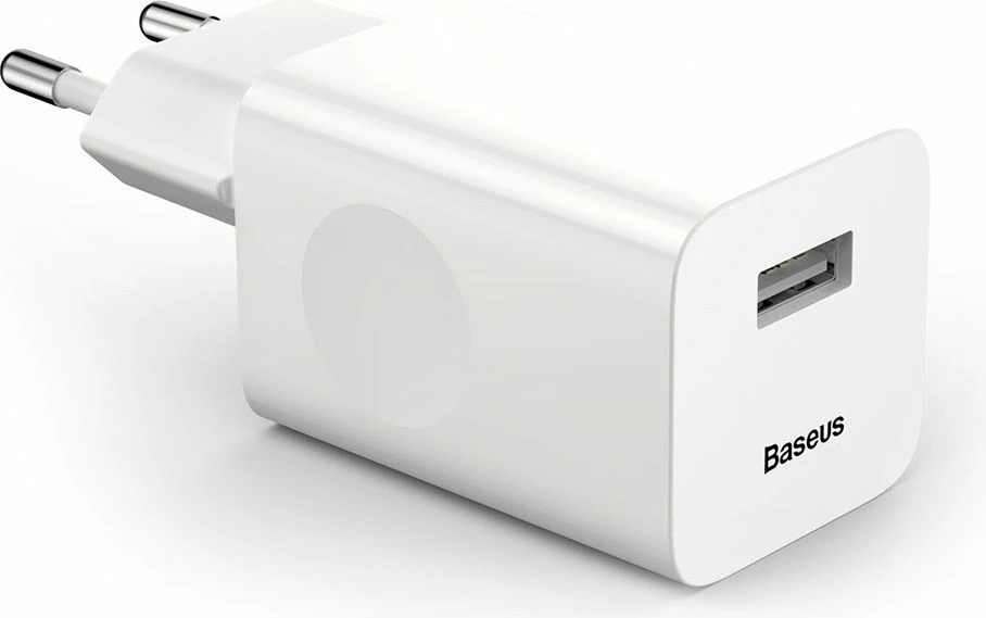 Karikues i shpejtë Baseus CCALL-BX02 24W 1x USB-A QC 3.0 3A, i bardhë