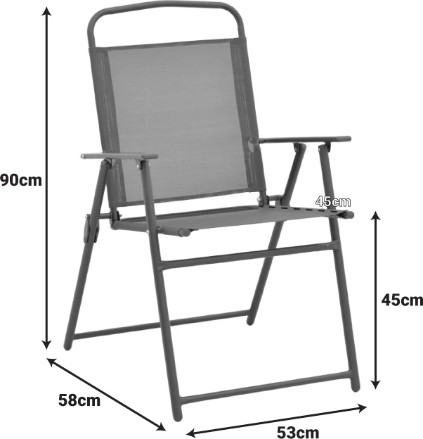 Karrige palosëse Vela, metal anthracite, textilene champagne, set prej 4 copë, 53x58x90cm