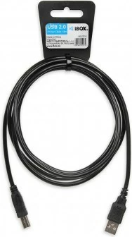 Kabllo USB iBox IKU2D, USB 2.0, type A/B, 1.8m, e zezë