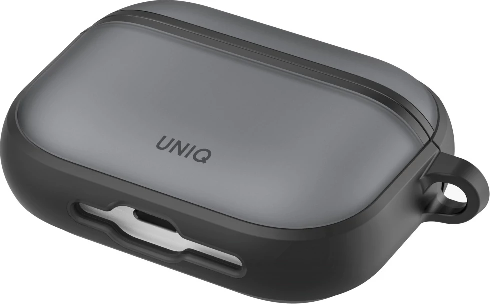 Mbështjellës UNIQ Veren për AirPods Pro 3, PC+TPU, me karabinë, kafe (smoky), në kuti